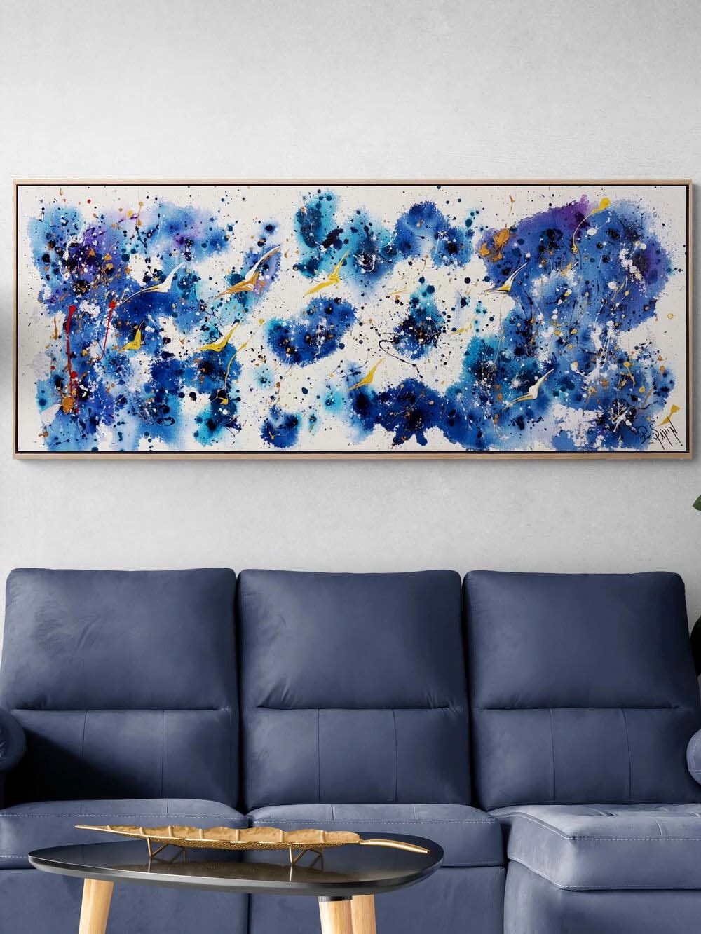 Lacivert Fırtına Yağlı Boya Tablosu