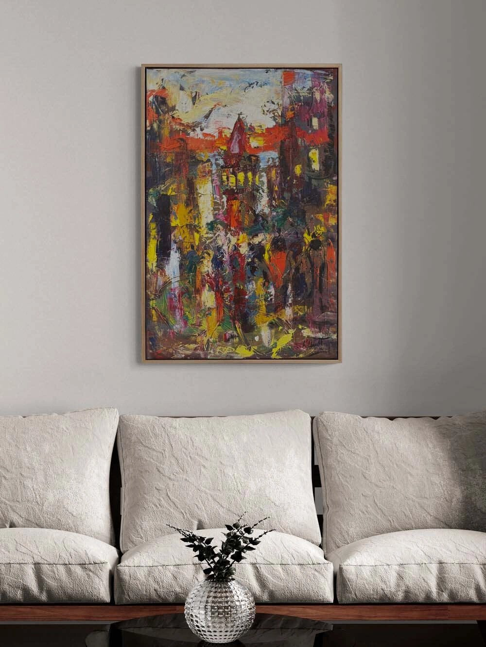 Rengarenk Galata Yağlı Boya Tablosu