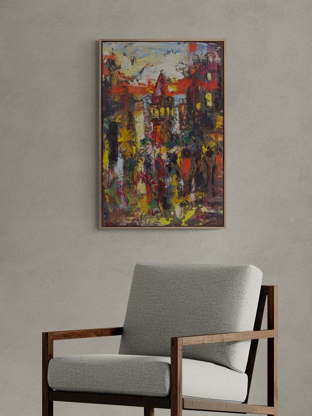 Rengarenk Galata Yağlı Boya Tablosu