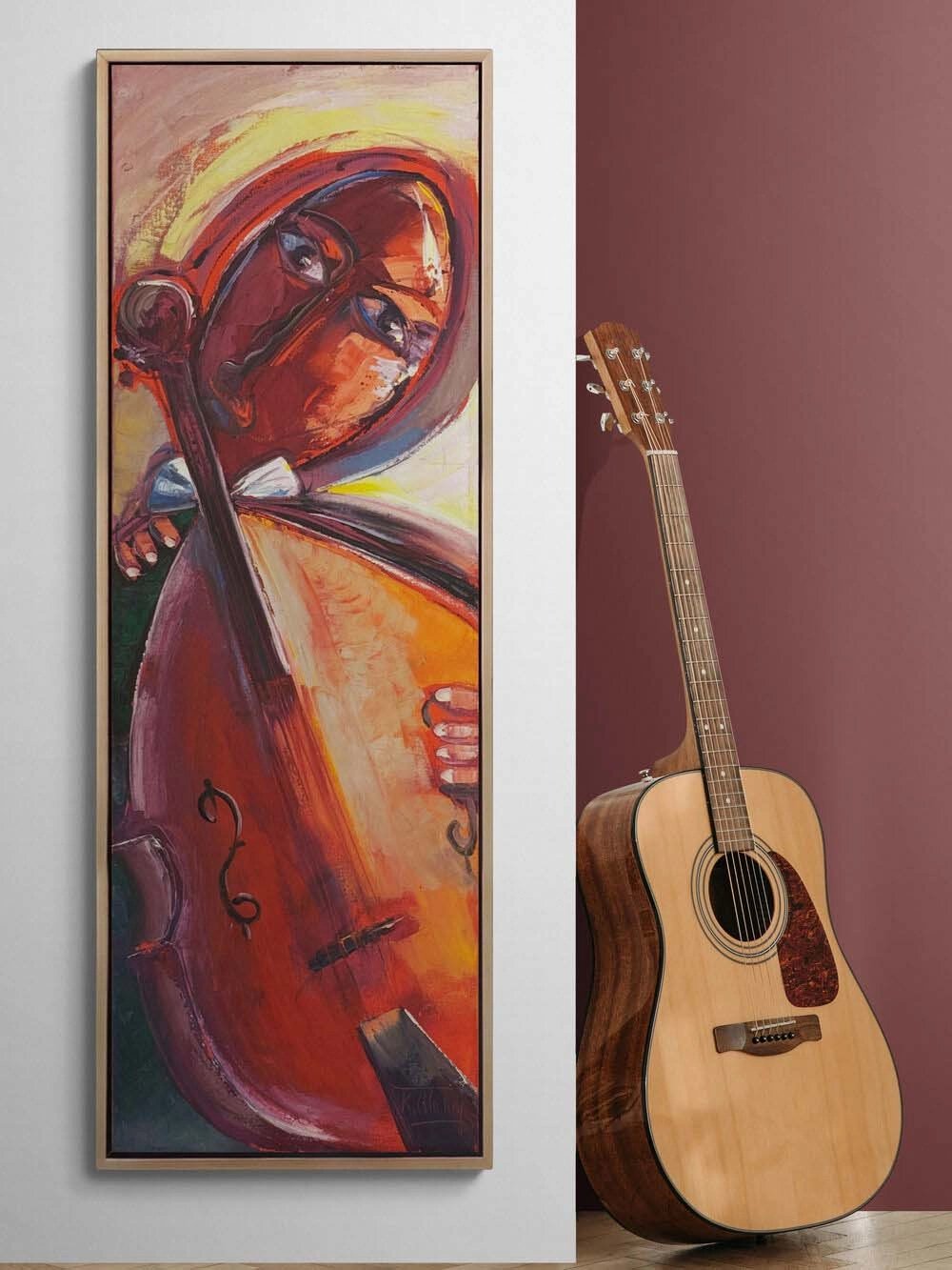 Kızıl Ezgi Yağlı Boya Tablosu