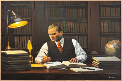 Fikrin Gücü Atatürk Yağlı Boya Tablosu
