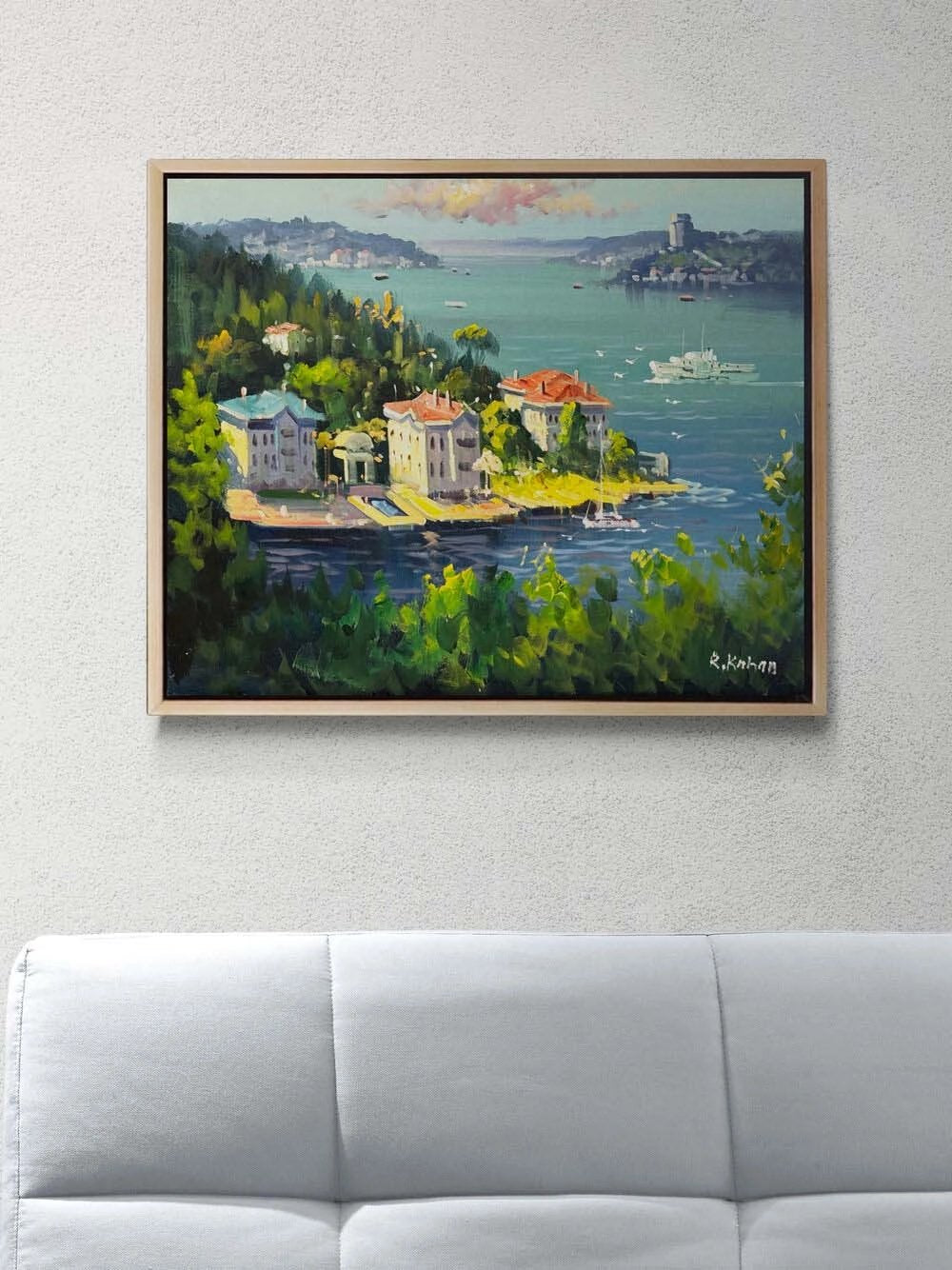 İstanbul’da Sessiz Boğaz Yağlı Boya Tablosu