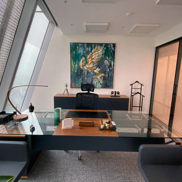 Simurg dekor tablo müşterimizin evinde dekorasyon örneği