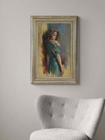 Yüzüne Düşen Zaman Yağlı Boya Tablosu