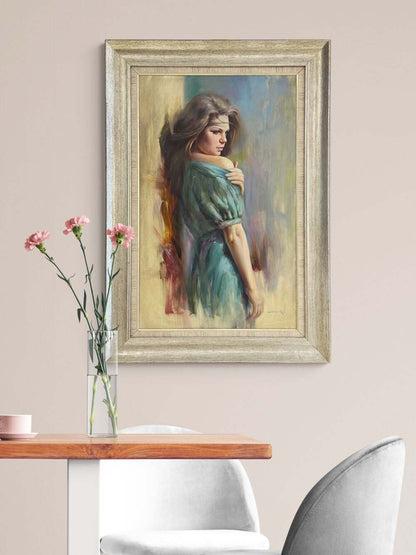 Yüzüne Düşen Zaman Yağlı Boya Tablosu