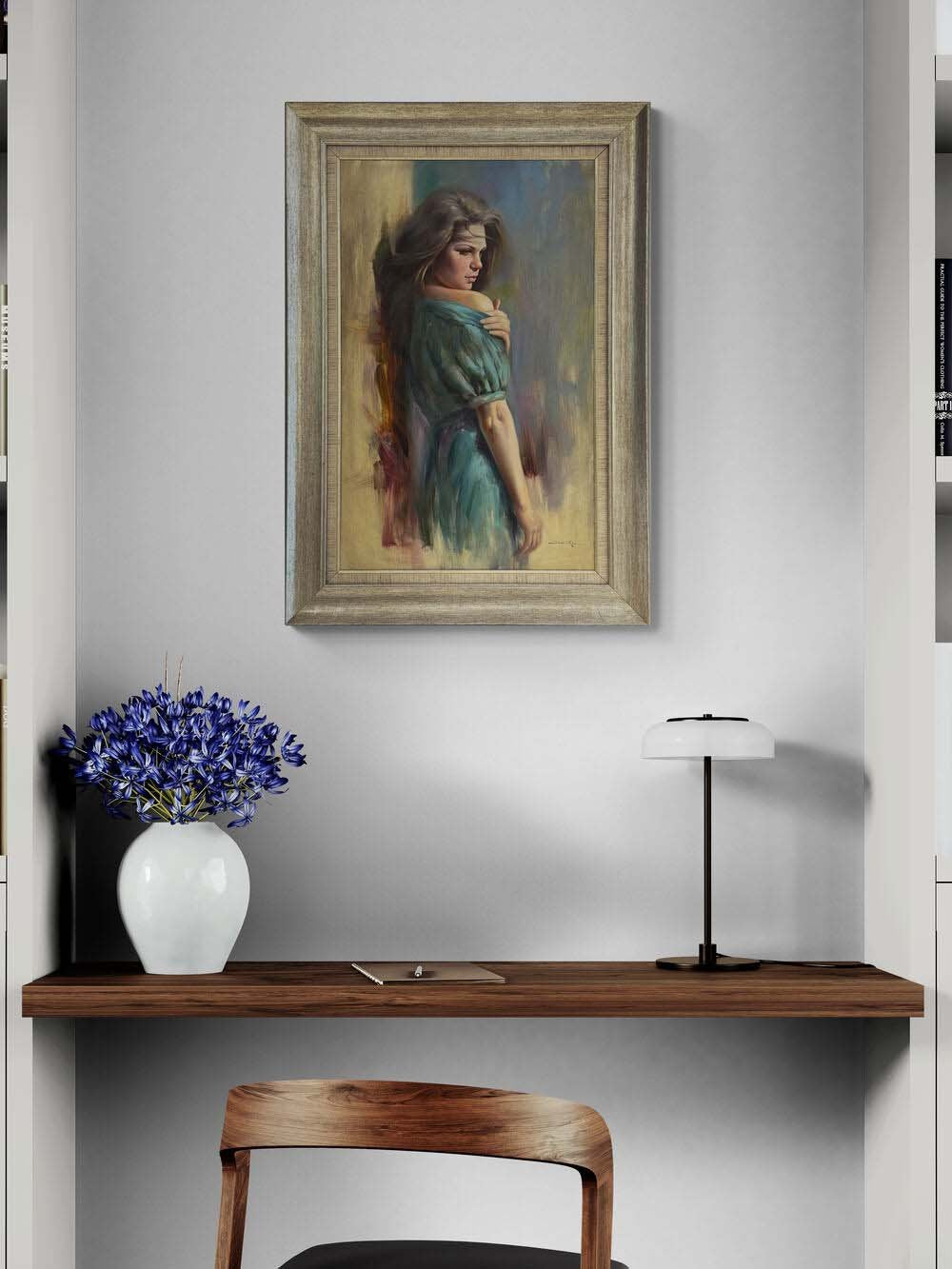 Yüzüne Düşen Zaman Yağlı Boya Tablosu