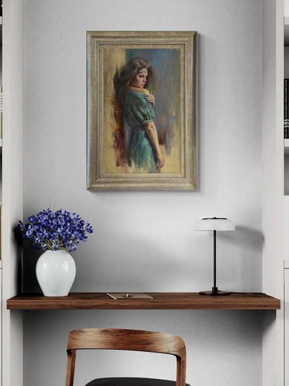 Yüzüne Düşen Zaman Yağlı Boya Tablosu