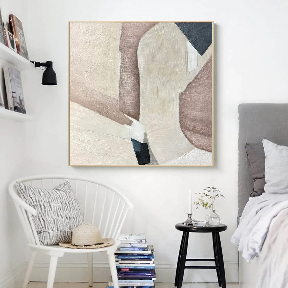 Toprak Tonlarının İzleri Siparişe Özel Soyut Yağlı Boya Tablo