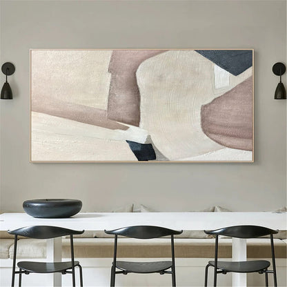 Toprak Tonlarının İzleri Siparişe Özel Soyut Yağlı Boya Tablo