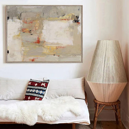 Bej Soyut Çağdaş Siparişe Özel Soyut Yağlı Boya Tablo