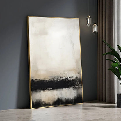 Gri Siyah İskandinav Soyut Siparişe Özel Soyut Yağlı Boya Tablo