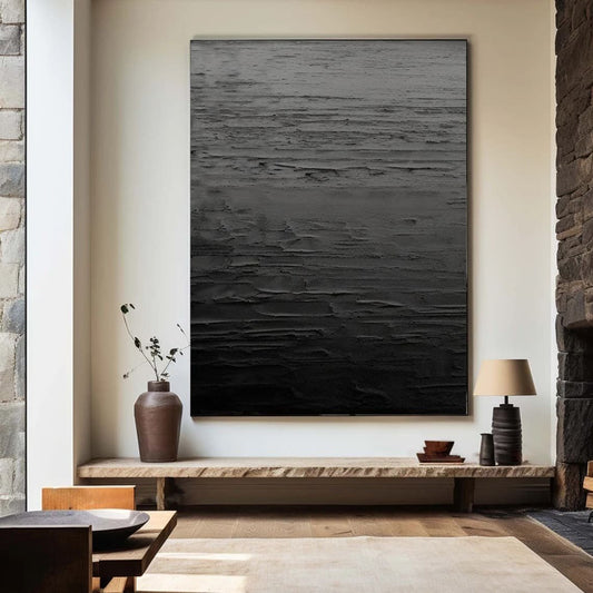 Modern Siyah Doku Siparişe Özel Yağlı Boya Tablo