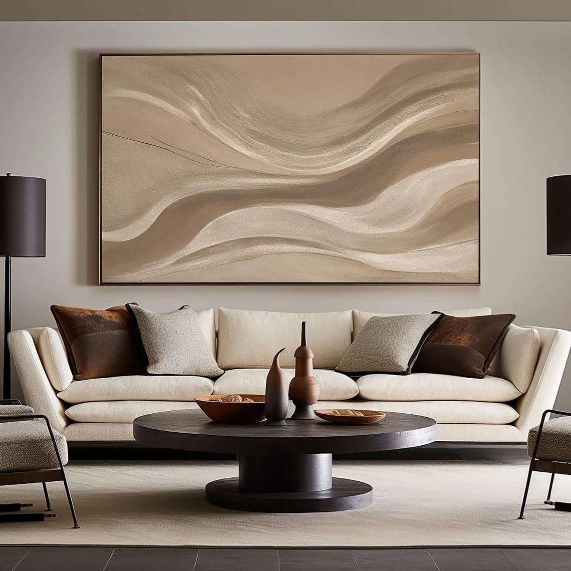 Kahve Tonları Çağrışımlar Siparişe Özel Yağlı Boya Tablo