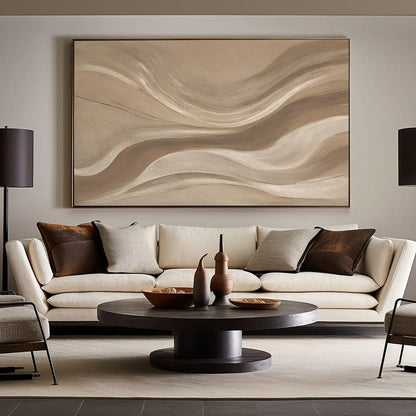 Kahve Tonları Çağrışımlar Siparişe Özel Yağlı Boya Tablo