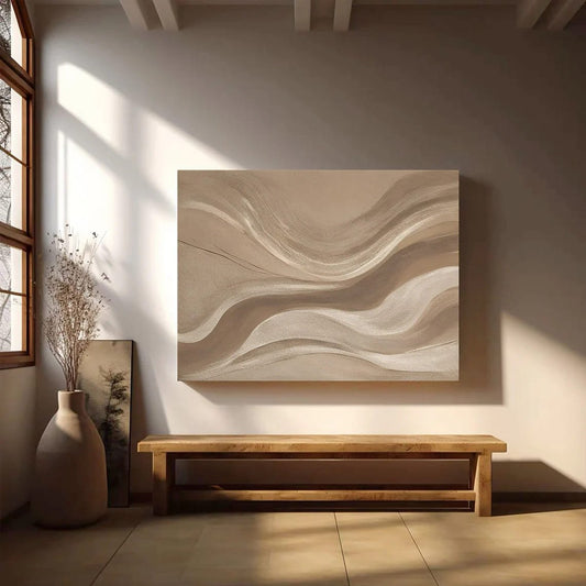 Kahve Tonları Çağrışımlar Siparişe Özel Yağlı Boya Tablo