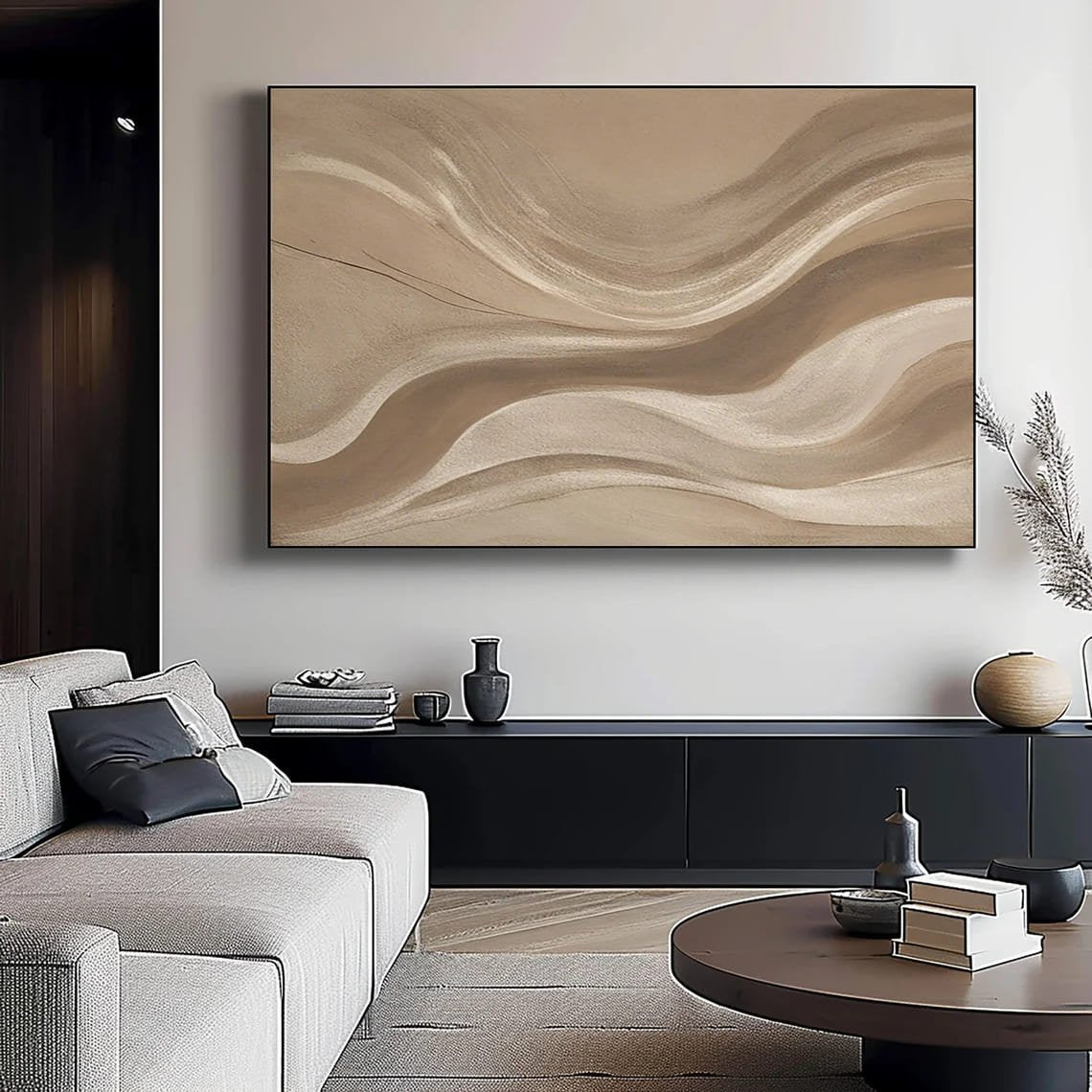 Kahve Tonları Çağrışımlar Siparişe Özel Yağlı Boya Tablo