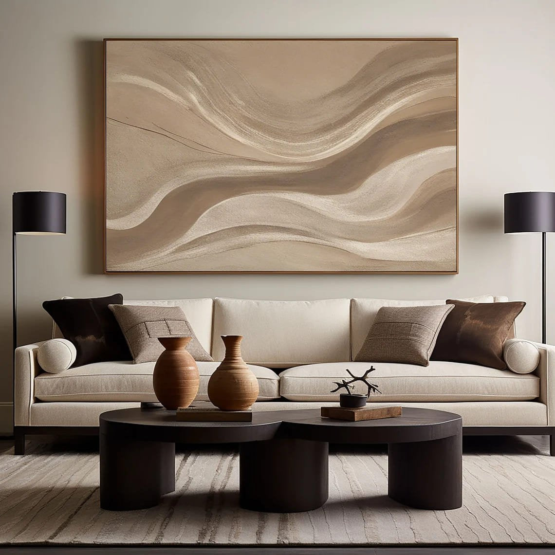 Kahve Tonları Çağrışımlar Siparişe Özel Yağlı Boya Tablo