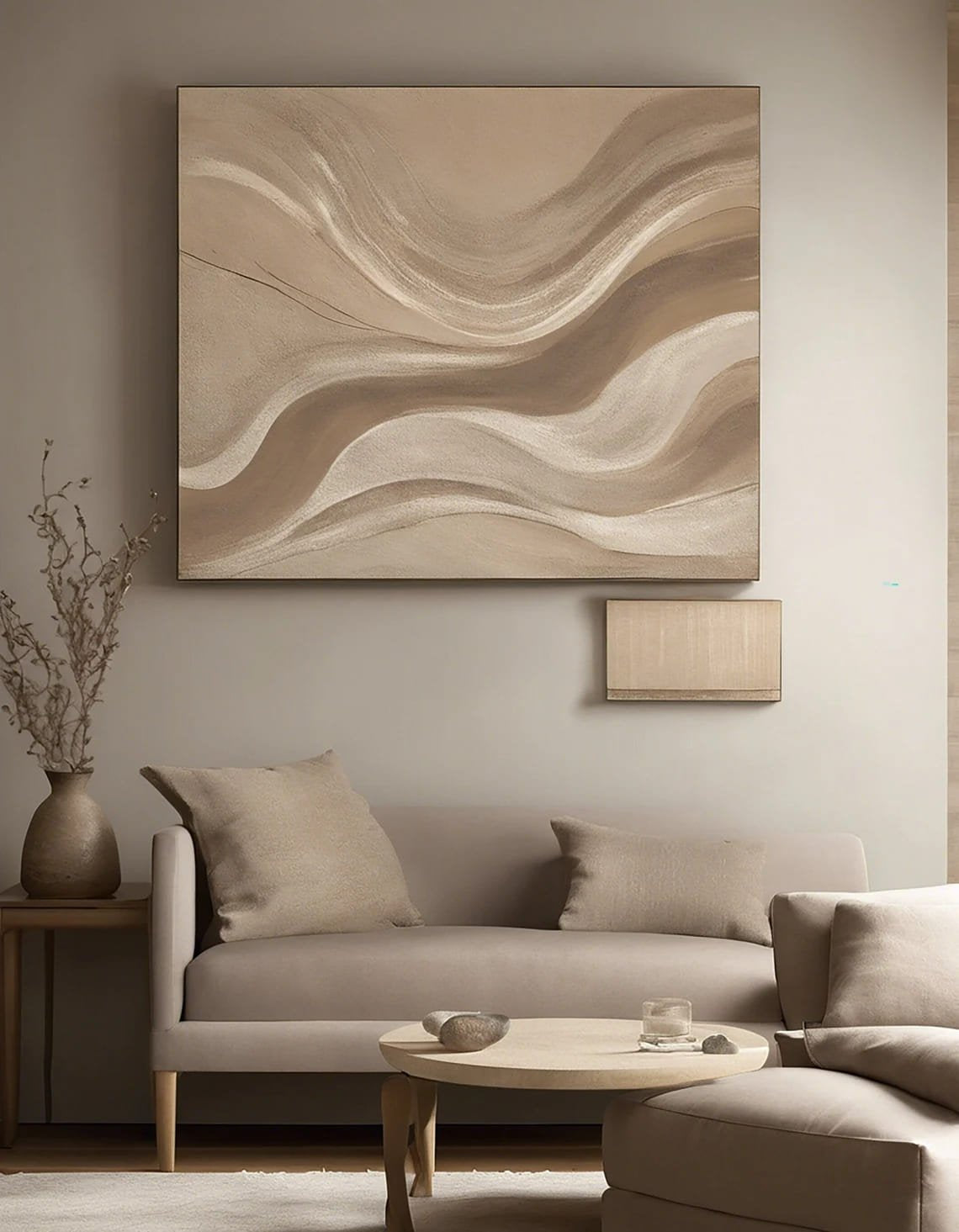 Kahve Tonları Çağrışımlar Siparişe Özel Yağlı Boya Tablo