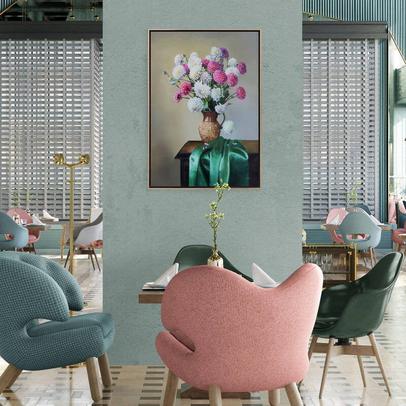 Vazodaki Yıldız Çiçekleri Siparişe Özel Yağlı Boya Tablo