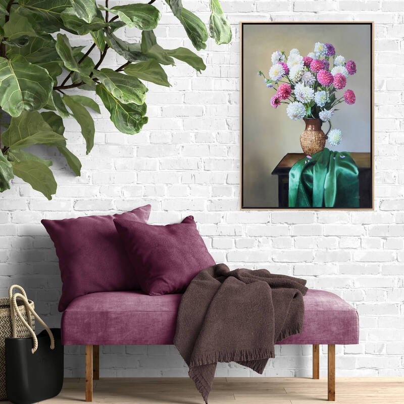 Vazodaki Yıldız Çiçekleri Siparişe Özel Yağlı Boya Tablo