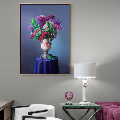 Vazodaki Leylaklar Siparişe Özel Yağlı Boya Tablo