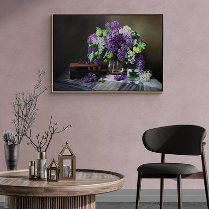 Masada Renkli Leylaklar Siparişe Özel Yağlı Boya Tablo