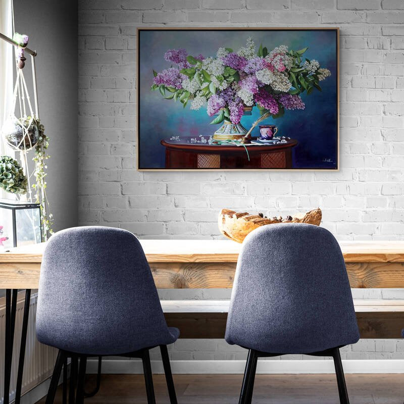 Leylaklarla Dolu Vazo Siparişe Özel Yağlı Boya Tablo