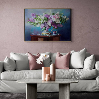 Leylaklarla Dolu Vazo Siparişe Özel Yağlı Boya Tablo