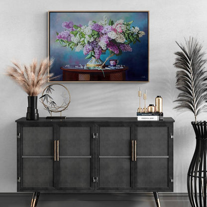 Leylaklarla Dolu Vazo Siparişe Özel Yağlı Boya Tablo