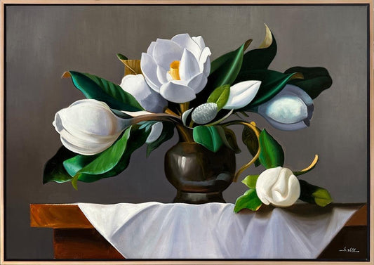 Vazoda Manolyalar Siparişe Özel Yağlı Boya Tablo