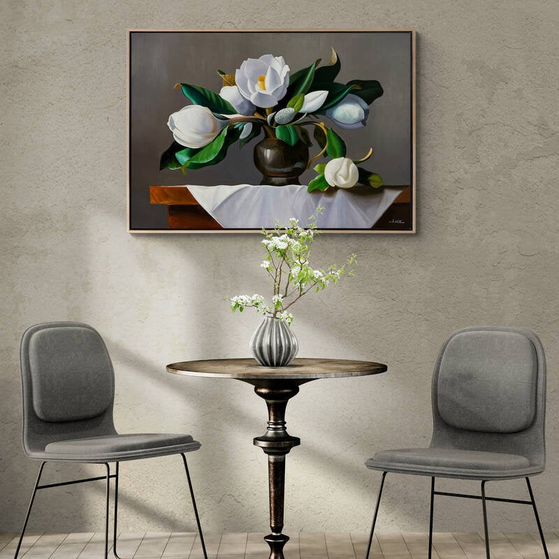 Vazoda Manolyalar Siparişe Özel Yağlı Boya Tablo