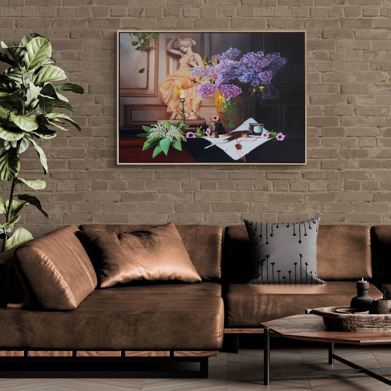 Leylaklar ve Heykelin Büyüsü Siparişe Özel Yağlı Boya Tablo