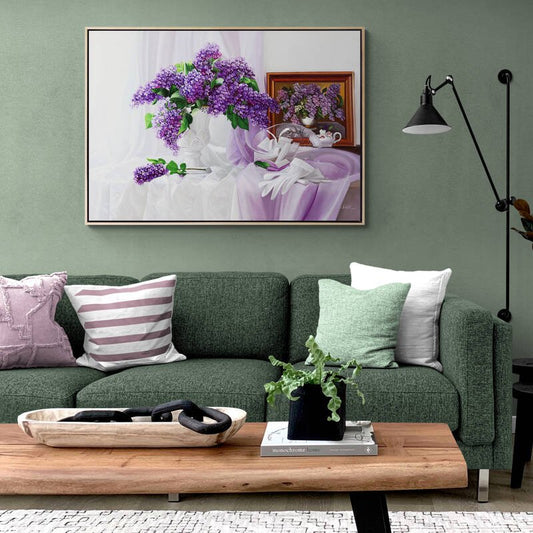 Leylaklar ve Porselen Vazo Siparişe Özel Yağlı Boya Tablo