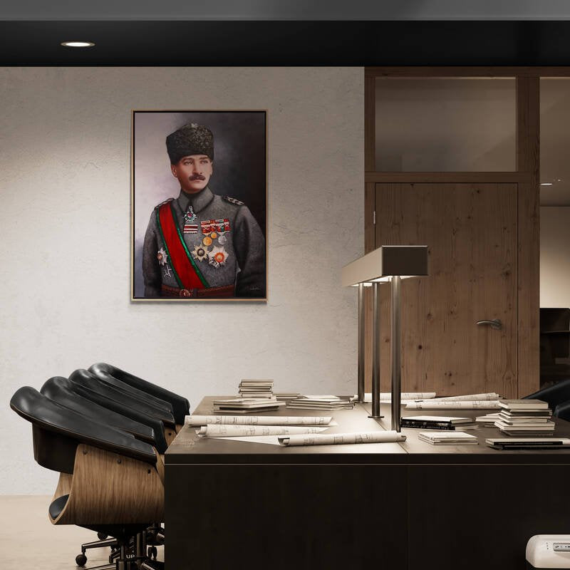 Büyük Liderin İzinde Siparişe Özel Yağlı Boya Tablo