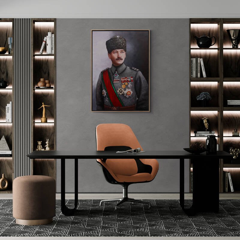 Büyük Liderin İzinde Siparişe Özel Yağlı Boya Tablo