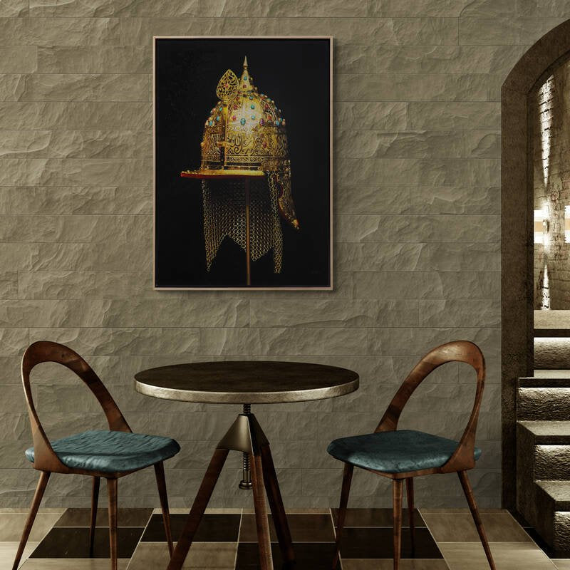 Fatih Sultan Mehmet Miğferi Siparişe Özel Yağlı Boya Tablo