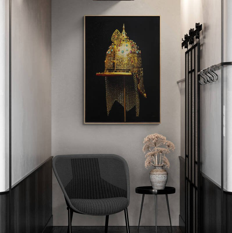 Fatih Sultan Mehmet Miğferi Siparişe Özel Yağlı Boya Tablo