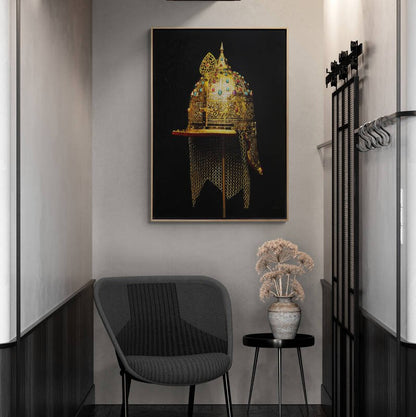 Fatih Sultan Mehmet Miğferi Siparişe Özel Yağlı Boya Tablo