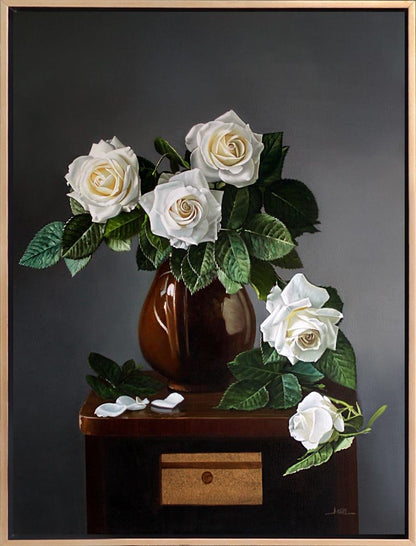 Güllerin Işıltısı Siparişe Özel Yağlı Boya Tablo