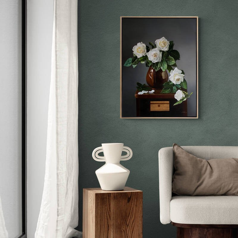 Güllerin Işıltısı Siparişe Özel Yağlı Boya Tablo