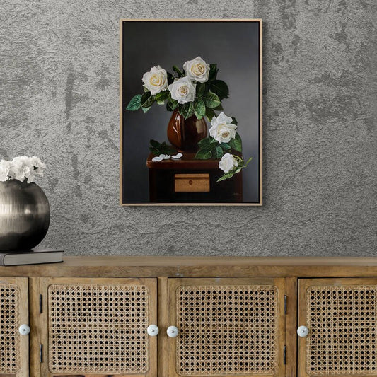 Güllerin Işıltısı Siparişe Özel Yağlı Boya Tablo