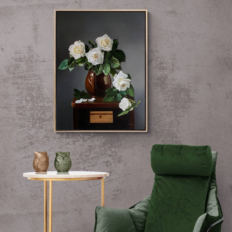 Güllerin Işıltısı Siparişe Özel Yağlı Boya Tablo