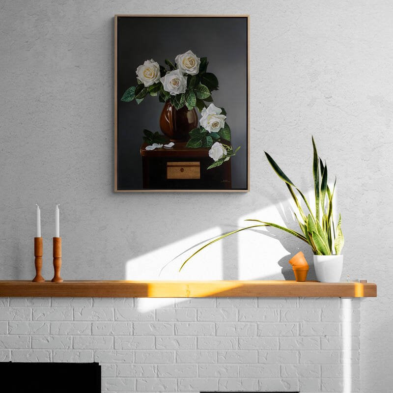 Güllerin Işıltısı Siparişe Özel Yağlı Boya Tablo