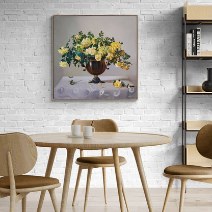 Sarı Güller Siparişe Özel Yağlı Boya Tablo