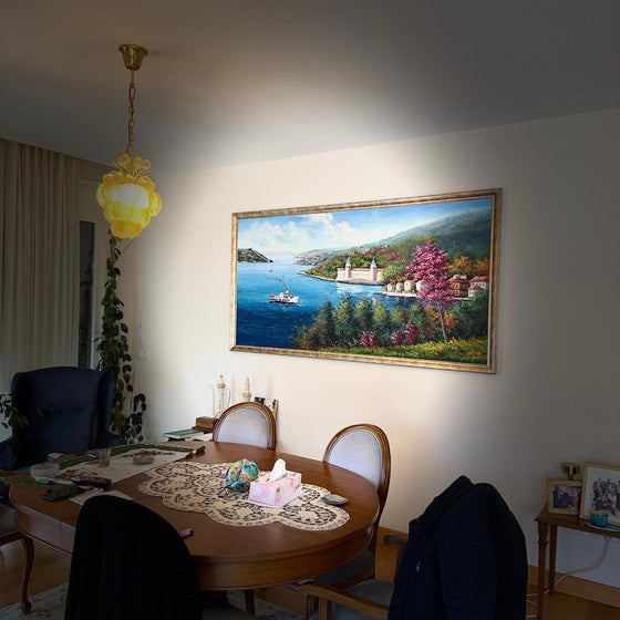 Simurg dekor tablo müşterimizin evinde dekorasyon örneği