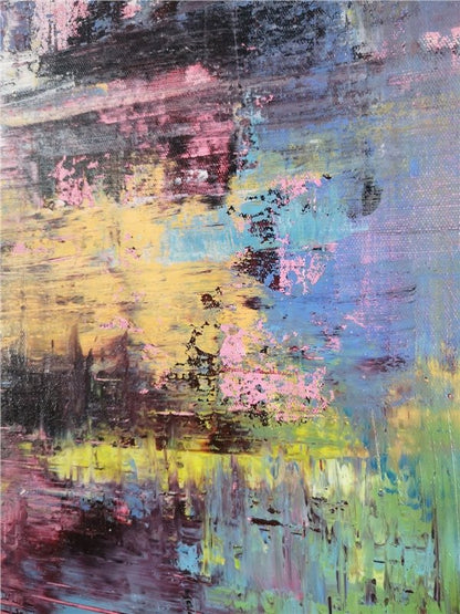 Renkli Modern Siparişe Özel Soyut Yağlı Boya Tablo