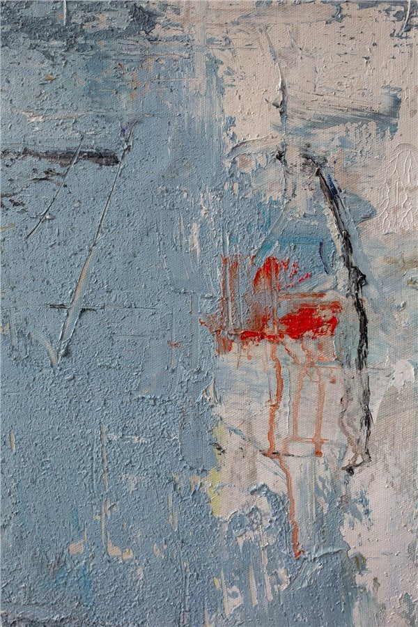 Mavi Beyaz Siparişe Özel Soyut Yağlı Boya Tablo