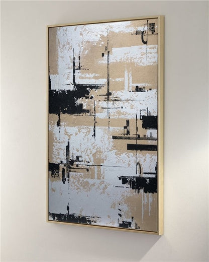 Kahve Tonu ve Siyah Siparişe Özel Soyut Yağlı Boya Tablo