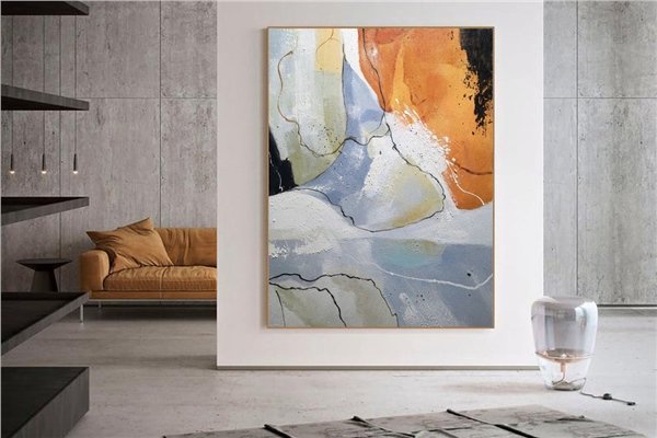 Modern Renkli Desenler Siparişe Özel Soyut Yağlı Boya Tablo