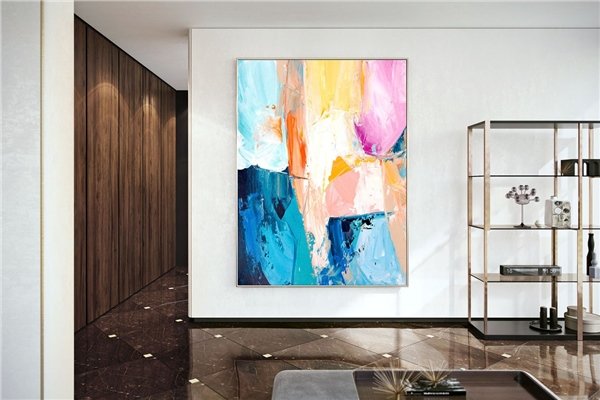 Modern Renkler Siparişe Özel Soyut Yağlı Boya Tablo